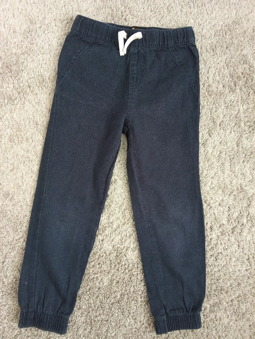 Toddler Boys Lee Quilted Burgundy Vest with Navy Jogger Pants and Shirt-Size 4T.